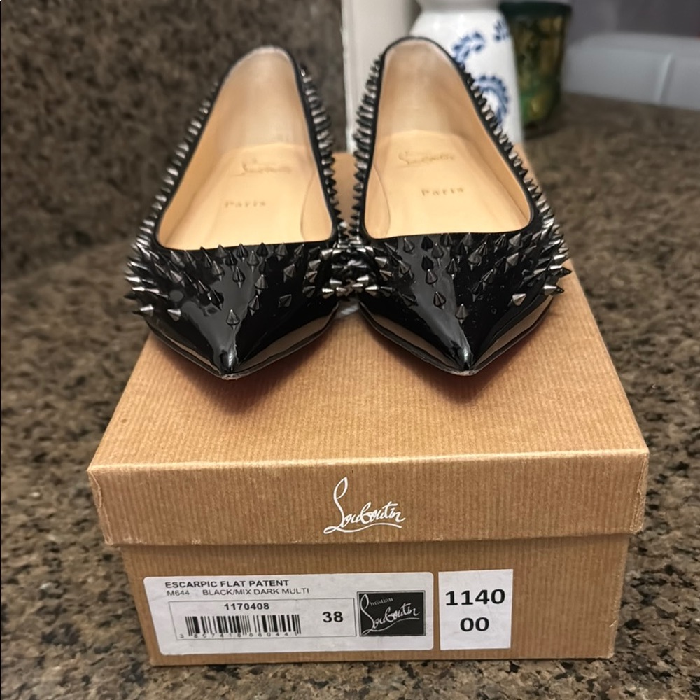 Christian Louboutin Black Flats & Loafers